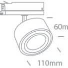 Bėginis LED šviestuvas 25W 3000K 65662BT/W/W