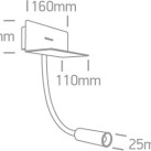 Sieninis LED šviestuvas 3W 3000K 65744/B/W Sieninis LED šviestuvas 3W 3000K 65744/B/W