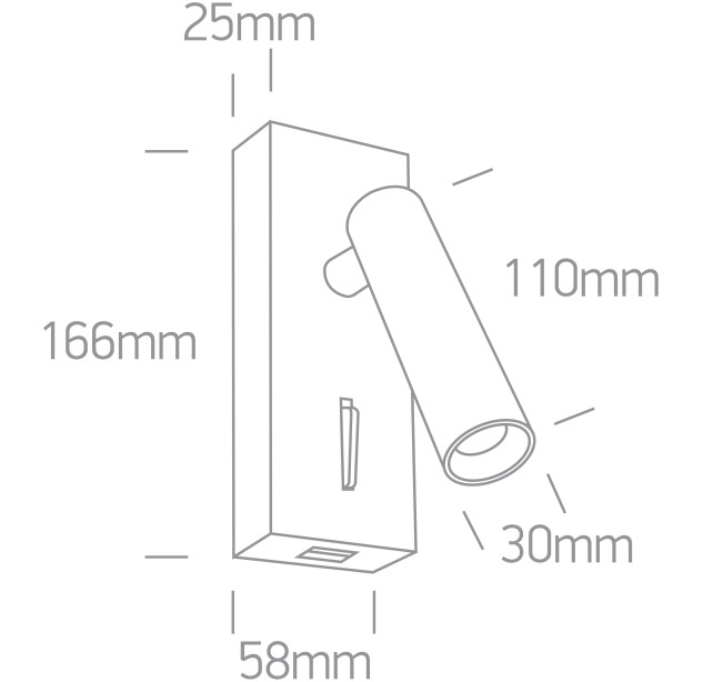 Sieninis LED šviestuvas 3W 3000K 65746A/B/W Sieninis LED šviestuvas 3W 3000K 65746A/B/W