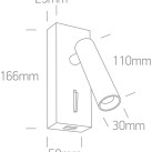 Sieninis LED šviestuvas 3W 3000K 65746A/B/W Sieninis LED šviestuvas 3W 3000K 65746A/B/W