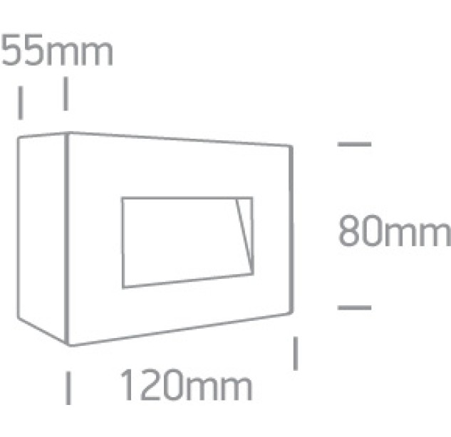 Sieninis LED šviestuvas 4W 3000K IP65 67076/B/W Sieninis LED šviestuvas 4W 3000K IP65 67076/B/W