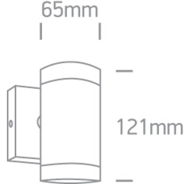 Sieninis šviestuvas 10W GU10 IP54 67130E/AN Sieninis šviestuvas 10W GU10 IP54 67130E/AN