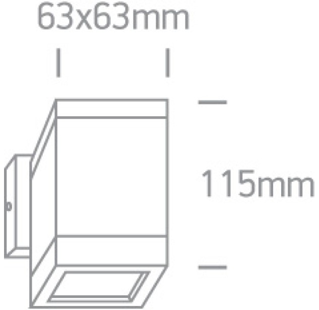 Sieninis šviestuvas 10W GU10 IP54 67130F/W Sieninis šviestuvas 10W GU10 IP54 67130F/W