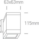 Sieninis šviestuvas 10W GU10 IP54 67130F/W Sieninis šviestuvas 10W GU10 IP54 67130F/W