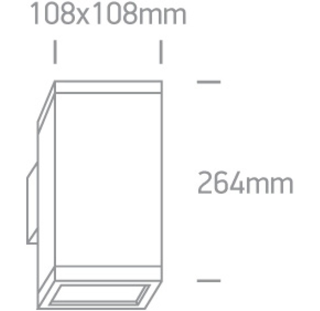 Sieninis šviestuvas 2x2x20W E27 IP54 67132A/W Sieninis šviestuvas 2x2x20W E27 IP54 67132A/W