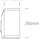 Sieninis šviestuvas 2x2x20W E27 IP54 67132A/W Sieninis šviestuvas 2x2x20W E27 IP54 67132A/W