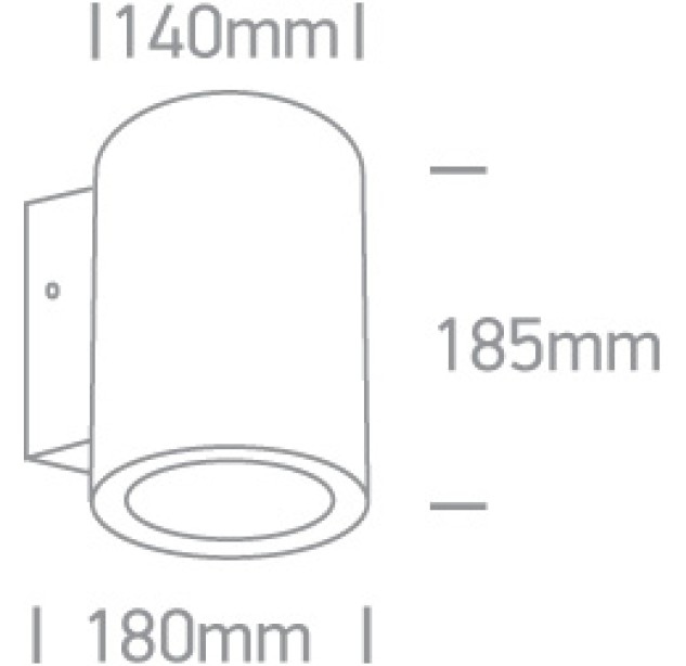 Sieninis LED šviestuvas 20W 3000K IP65 67138EL/AN/W