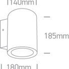 Sieninis LED šviestuvas 20W 3000K IP65 67138EL/AN/W