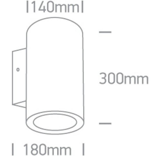 Sieninis LED šviestuvas 2x20W 4000K IP65 67138L/AN/C