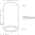 Sieninis LED šviestuvas 2x20W 4000K IP65 67138L/AN/C