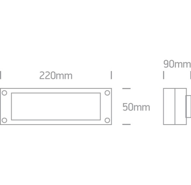 3W 3000K IP54 Wall-Mounted LED Light 67176/G/W
