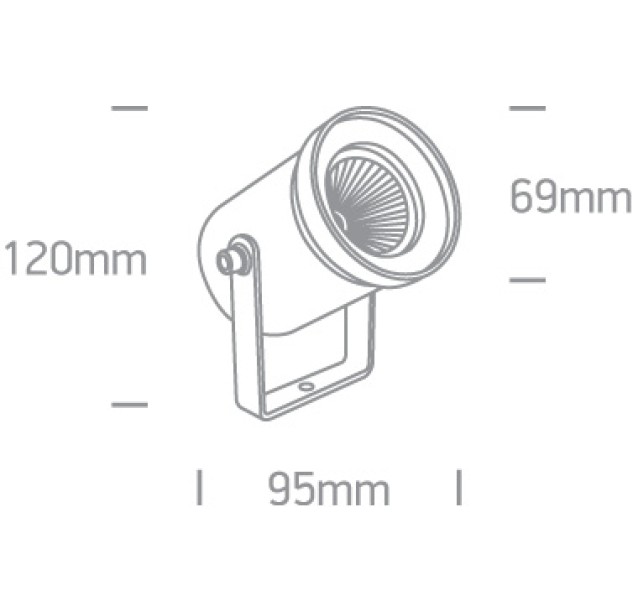 Lauko pastatomas LED šviestuvas 3W 3000K IP65 67196A/AN/W Lauko pastatomas LED šviestuvas 3W 3000K IP65 67196A/AN/W