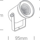 Lauko pastatomas LED šviestuvas 3W 3000K IP65 67196A/AN/W Lauko pastatomas LED šviestuvas 3W 3000K IP65 67196A/AN/W