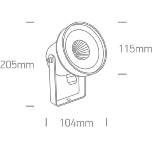 Lauko pastatomas LED šviestuvas 9W 3000K IP65 67196C/AN/W Lauko pastatomas LED šviestuvas 9W 3000K IP65 67196C/AN/W
