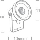 Lauko pastatomas LED šviestuvas 9W 3000K IP65 67196C/AN/W Lauko pastatomas LED šviestuvas 9W 3000K IP65 67196C/AN/W