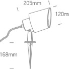Lauko pastatomas šviestuvas 10W GU10 IP65 67204G/B