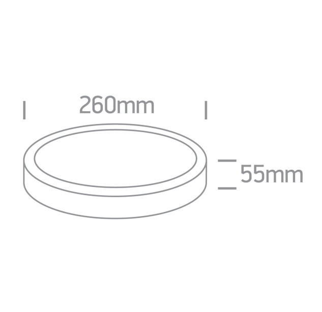 Lubinis LED šviestuvas 26W CCT IP65 67220A/B/V