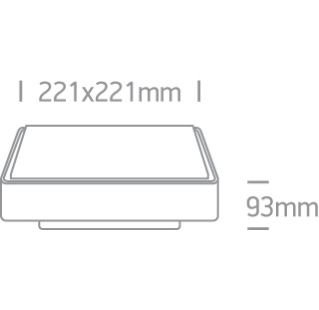 Lubinis šviestuvas 12W E27 IP65 67282E/AN Lubinis šviestuvas 12W E27 IP65 67282E/AN