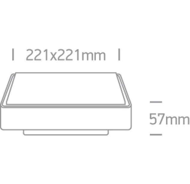 Lubinis LED šviestuvas 16W 3000K IP65 67282N/G/W