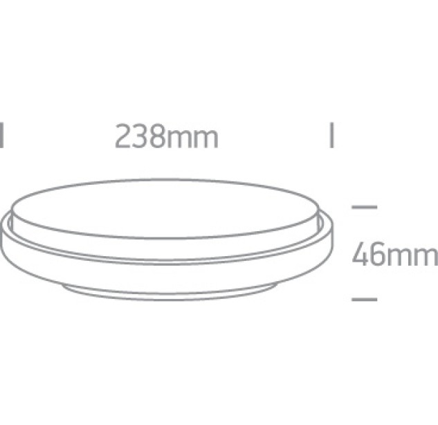 Lubinis LED šviestuvas 20W 3000K IP54 67362/W/W