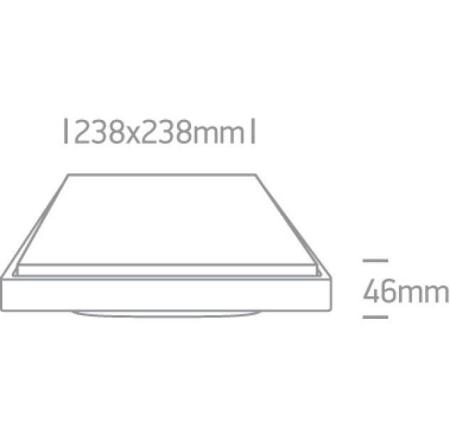 Lubinis LED šviestuvas 25W 3000K IP54 67362A/AN/W