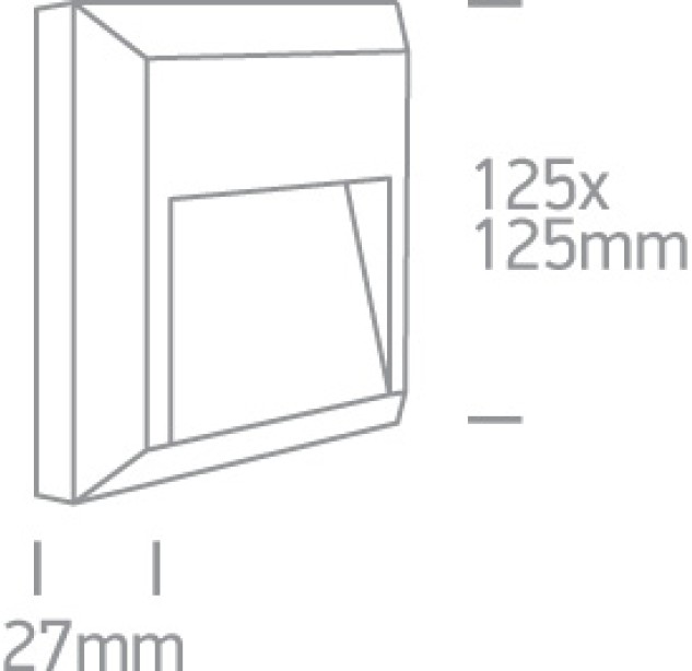 Sieninis LED šviestuvas 2W IP65 67388B/AN/V