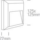 Sieninis LED šviestuvas 2W IP65 67388B/AN/V