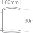 Sieninis šviestuvas 10W GU10 IP54 67400A/B