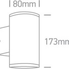 Sieninis šviestuvas 2x2X10W GU10 IP54 67400B/W