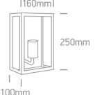 Lauko sieninis šviestuvas 12W E27 IP43 67406/B