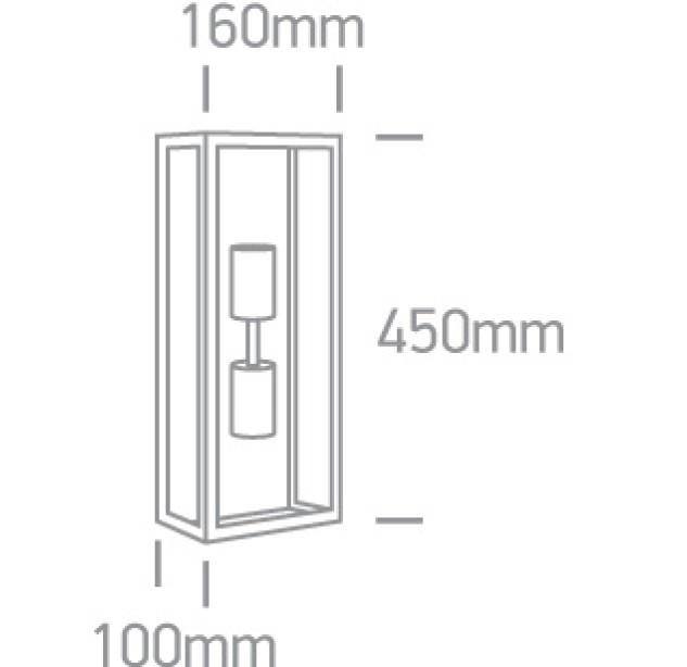 Lauko sieninis šviestuvas 2x2x12W E27 IP43 67406B/B