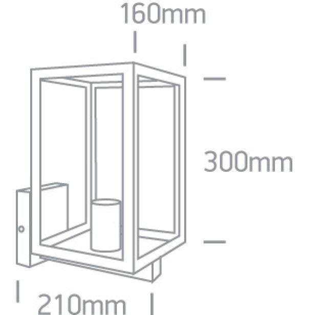 Lauko sieninis šviestuvas 12W E27 IP43 67406C/B Lauko sieninis šviestuvas 12W E27 IP43 67406C/B