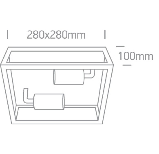 Lauko šviestuvas 2x2x12W E27 IP43 67406D/B