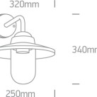Lauko sieninis šviestuvas 12W E27 IP44 67408/B Lauko sieninis šviestuvas 12W E27 IP44 67408/B