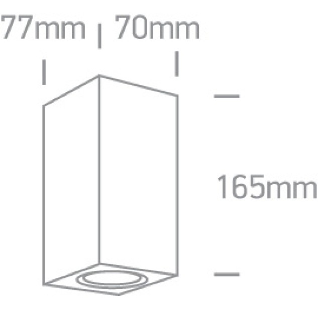 Sieninis šviestuvas 2x2x10W GU10 IP65 67426A/W