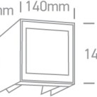 Sieninis LED šviestuvas 11W 3000K IP54 67440A/AN/W