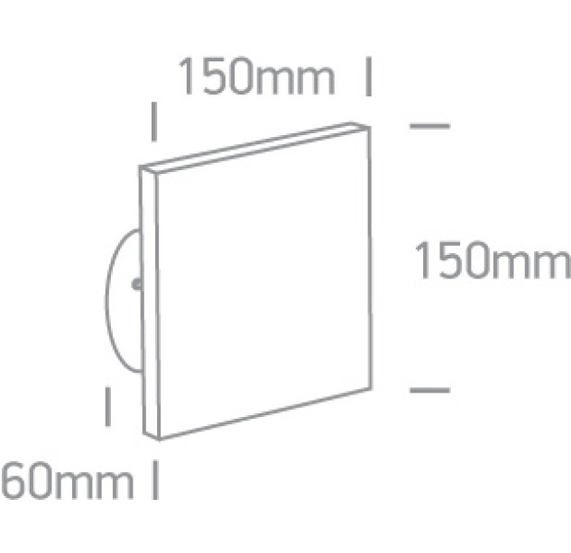 Lubinis/sieninis LED šviestuvas 7W 3000K IP54 67450A/AN/W