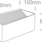 Sieninis LED šviestuvas 6W 3000K 67466B/B/W Sieninis LED šviestuvas 6W 3000K 67466B/B/W