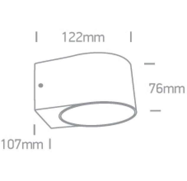 Sieninis LED šviestuvas 6W 3000K IP65 67480A/AN/W