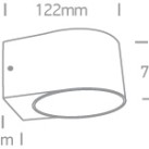 Sieninis LED šviestuvas 6W 3000K IP65 67480A/AN/W