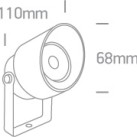 Lauko pastatomas LED šviestuvas 5W 3000K IP65 67488A/AN/W