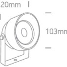 Lauko pastatomas LED šviestuvas 11W 3000K IP65 67488B/AN/W Lauko pastatomas LED šviestuvas 11W 3000K IP65 67488B/AN/W