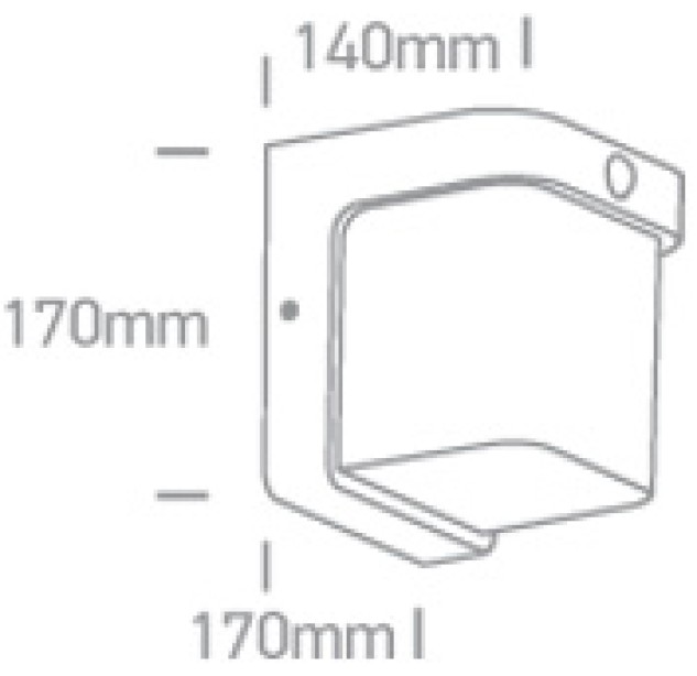 Sieninis LED šviestuvas 12W 3000K IP54 67492P/AN/W
