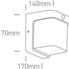 Sieninis LED šviestuvas 12W 3000K IP54 67492P/AN/W