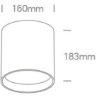 Lubinis LED šviestuvas 40W 3000K IP65 67516C/W/W
