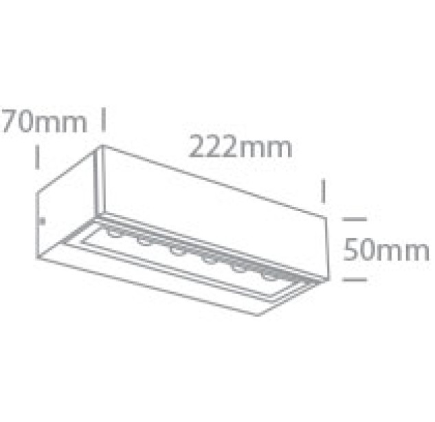 Sieninis LED šviestuvas 8W 3000K IP65 67526A1/AN/W Sieninis LED šviestuvas 8W 3000K IP65 67526A1/AN/W