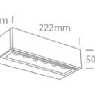 Sieninis LED šviestuvas 8W 3000K IP65 67526A1/AN/W Sieninis LED šviestuvas 8W 3000K IP65 67526A1/AN/W