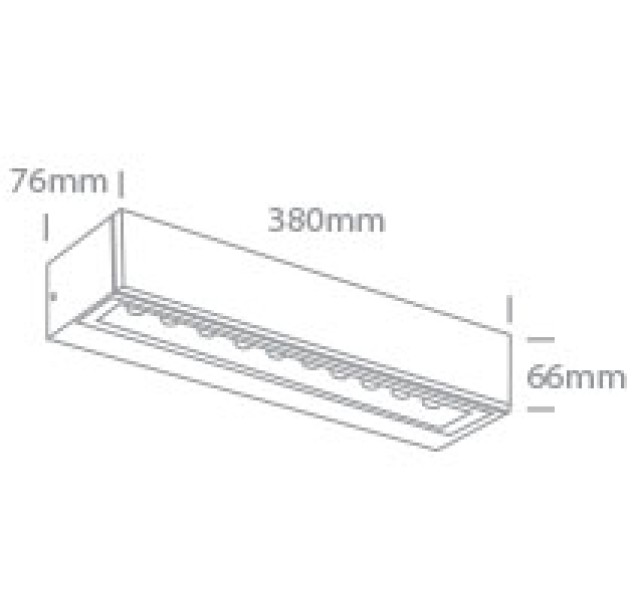 Sieninis LED šviestuvas 9W 3000K IP65 67526A2/AN/W