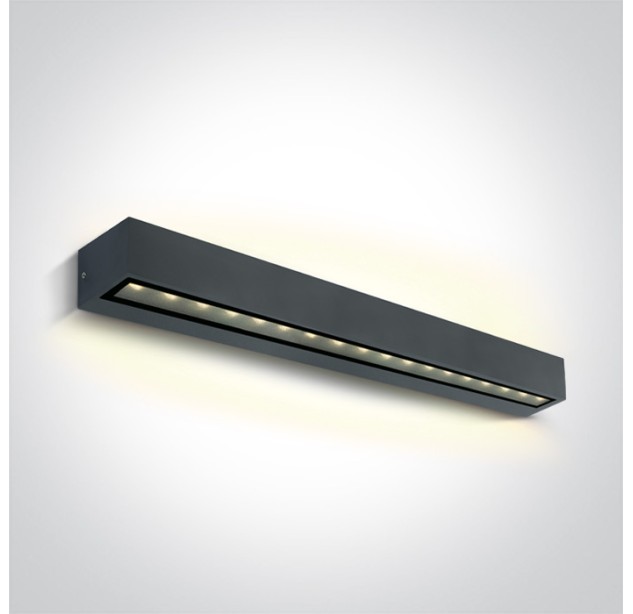 Sieninis LED šviestuvas 2x13W 3000K IP65 67526B3/AN/W