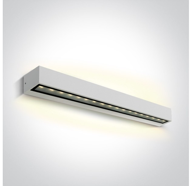 Sieninis LED šviestuvas 2x13W 3000K IP65 67526B3/W/W